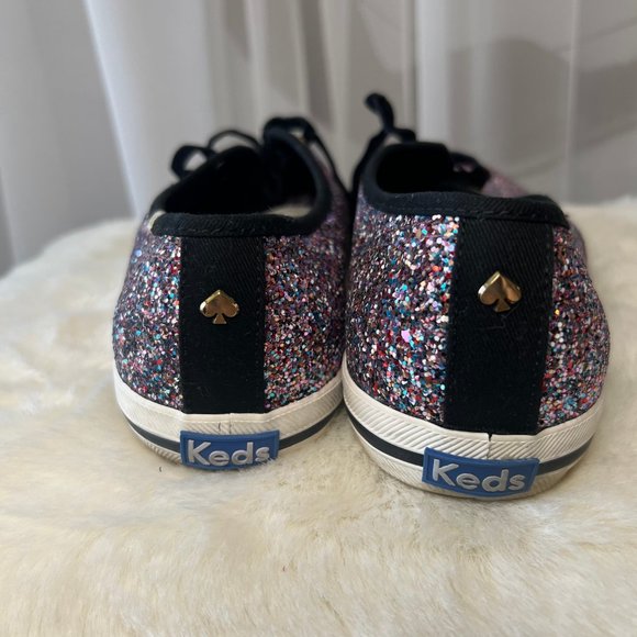 Kate Spade Keds GLITTER PINK MULTI - Womens USA 9.5 - WF61654 - Picture 7 of 9